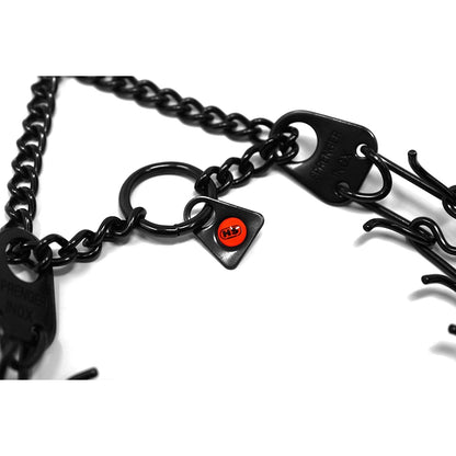 Herm Sprenger Black Stainless Steel Prong Dog Training Collar with Swivel