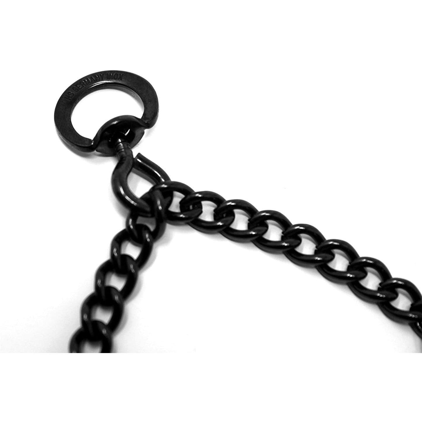 Herm Sprenger Black Stainless Steel Prong Dog Training Collar with Swivel