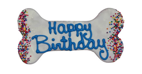 Birthday Bone 6" — Pink & Blue
