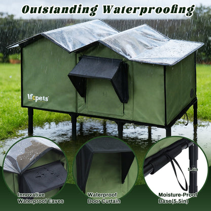 Insulated Elevated Outdoor Cat House