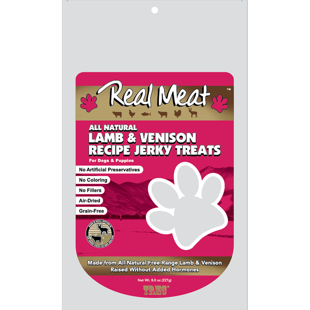 Real Meat Lamb & Venison Jerky Strips 8oz