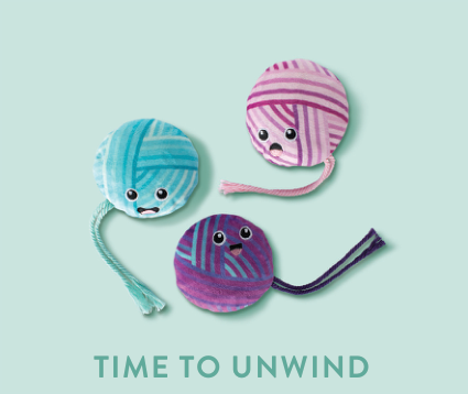 TIME TO UNWIND CAT TOY SET OF 3 Case of 4