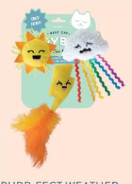PURR-FECT WEATHER CAT TOY SET OF 3 Case of 4