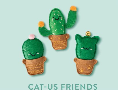 CAT-US FRIENDS CAT TOY SET OF 3 Case of 4