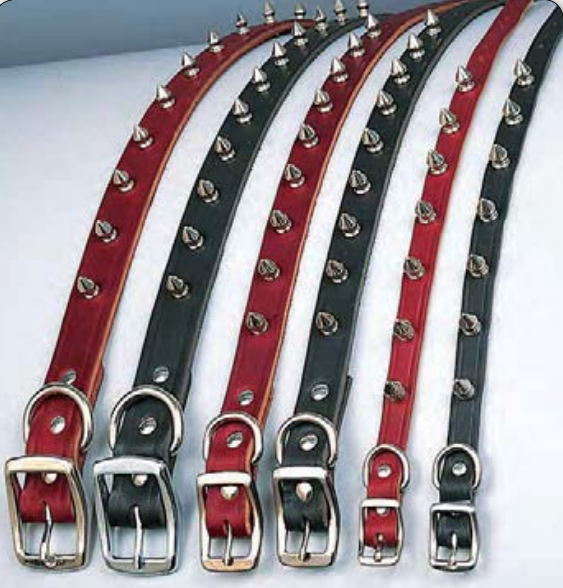 Spiked Latigo Collars
