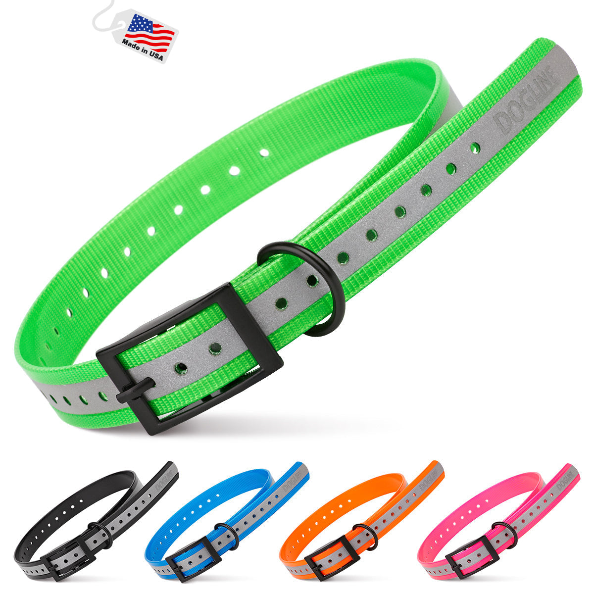 Biothane Reflective E-Collar Replacement Strap