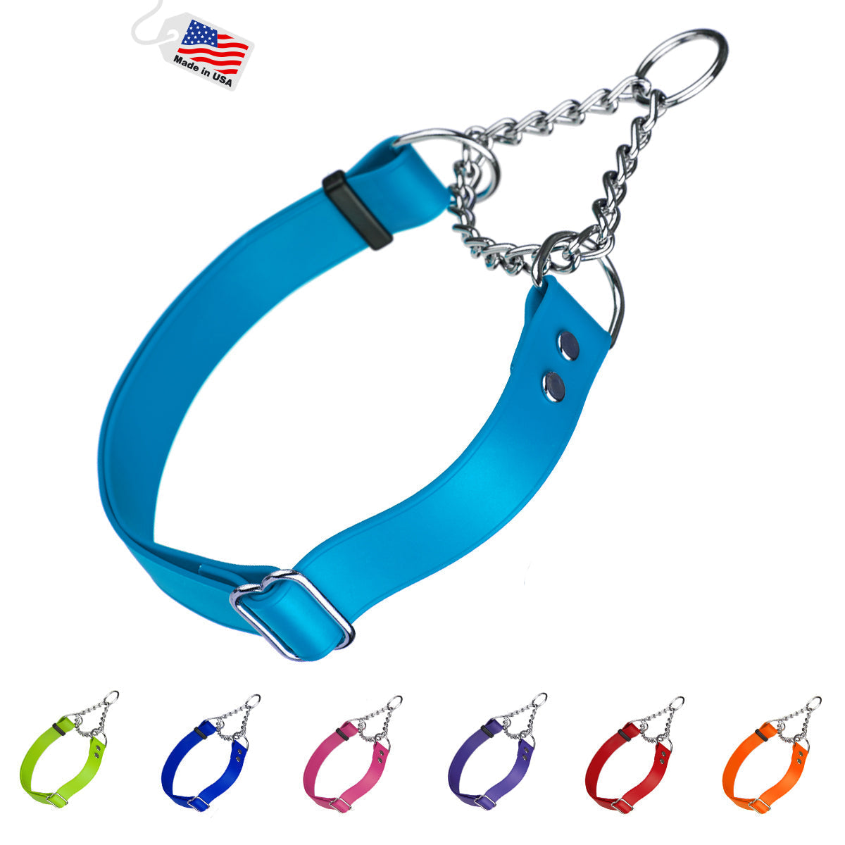 Biothane Adjustable Martingale Dog Collar