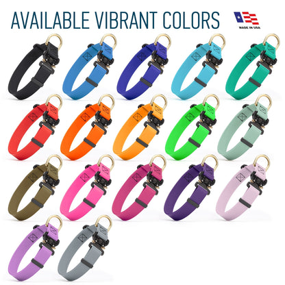 Viper BioThane Dog Collar with Cobra Metal Buckle – Odor Resistant and Waterproof