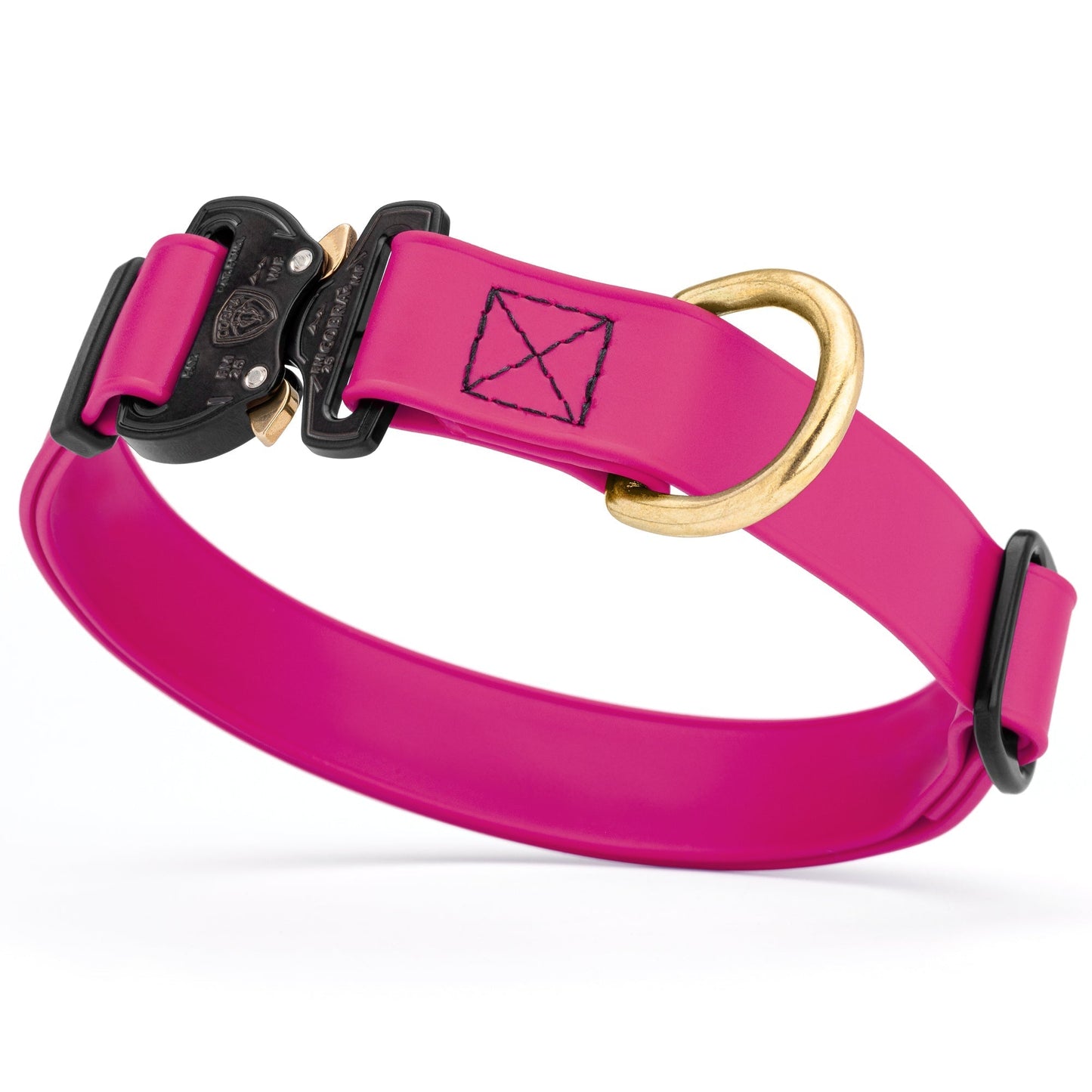 Viper BioThane Dog Collar with Cobra Metal Buckle – Odor Resistant and Waterproof