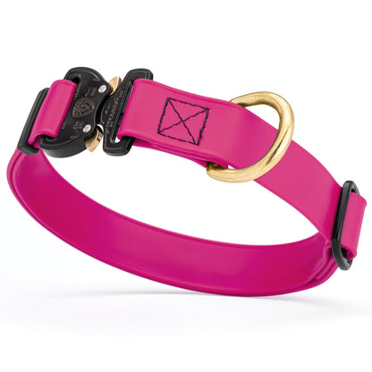 Viper BioThane Dog Collar with Cobra Metal Buckle – Odor Resistant and Waterproof