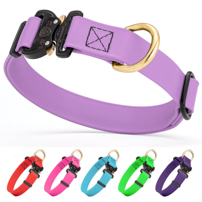 Viper BioThane Dog Collar with Cobra Metal Buckle – Odor Resistant and Waterproof