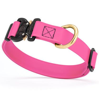 Viper BioThane Dog Collar with Cobra Metal Buckle – Odor Resistant and Waterproof