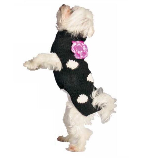 Black Polka Dot Dog Sweater