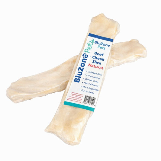 BluZone Pets Beef Cheek Slice Large packaged