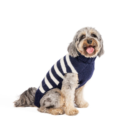 Flynn Alpaca Stripe Dog Sweater