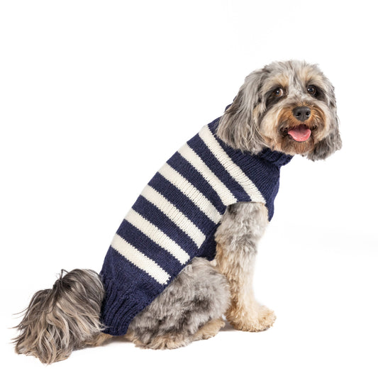 Flynn Alpaca Stripe Dog Sweater