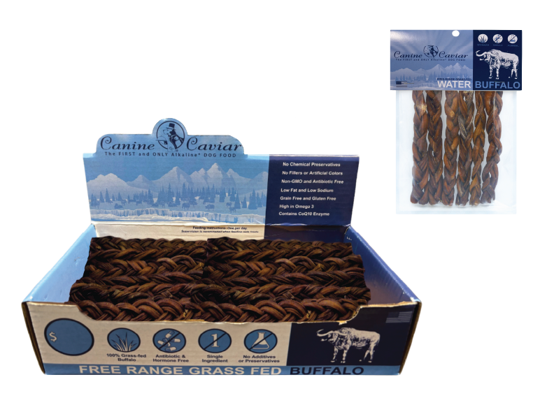 Canine Caviar Water Buffalo Braided Stix