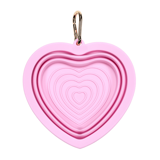 Bubblegum Heart Collapsible Bowl
