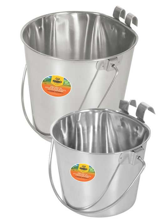 Heavy Stainless Steel with 2 Hook Bucket