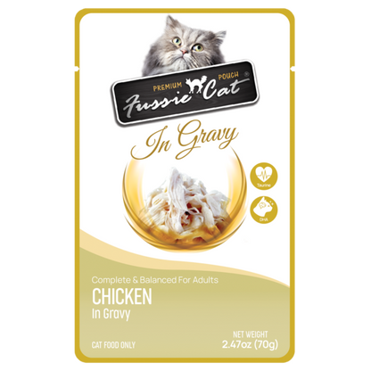 Fussie Cat Pouch Premium Chicken in Gravy