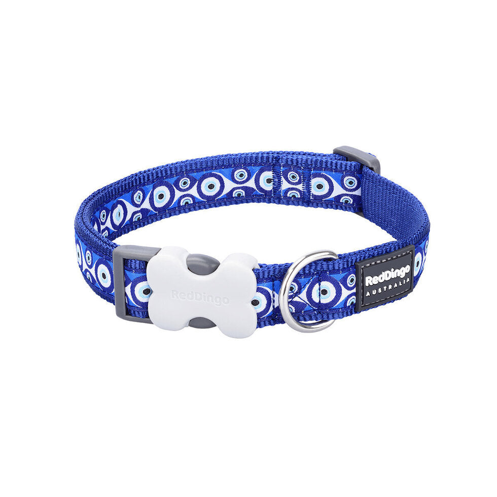Buckle Bone Dog Collar Evil Eye