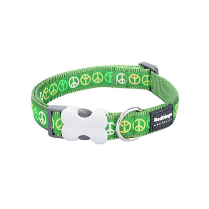Buckle Bone Dog Collar Peace Green