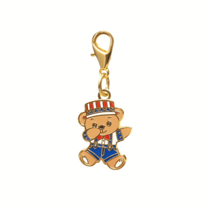 Dabbing American Bear Pet Charm