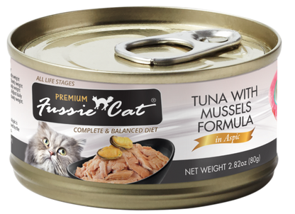 Fussie Cat Black Label Tuna with Mussels in Aspic