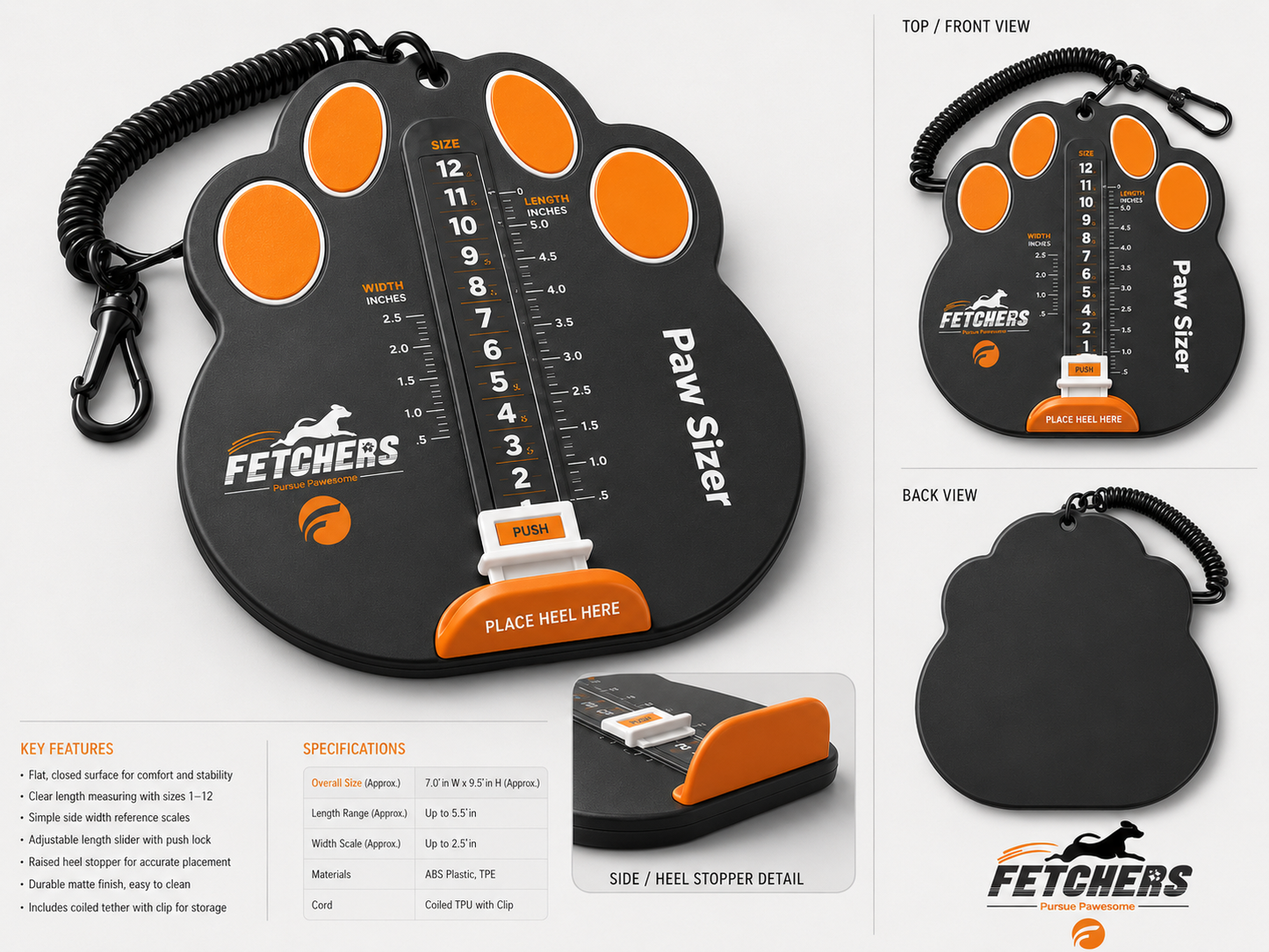 Fetchers Paw Sizer fitting tool