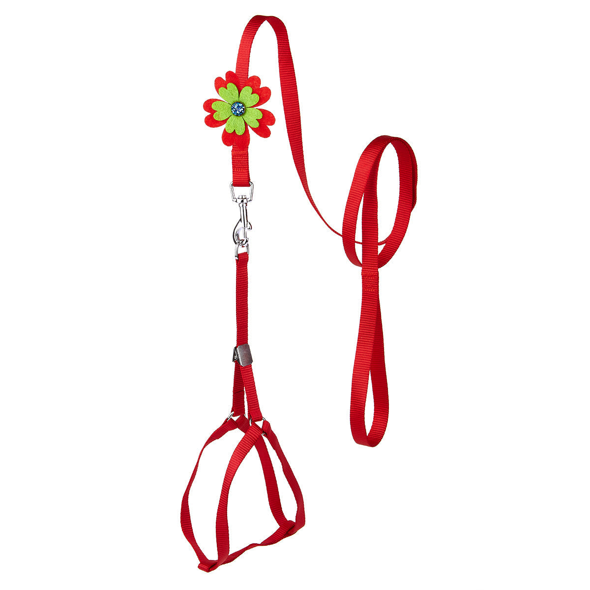 Step-In Nylon Dog Harness + Optional Flower Leash