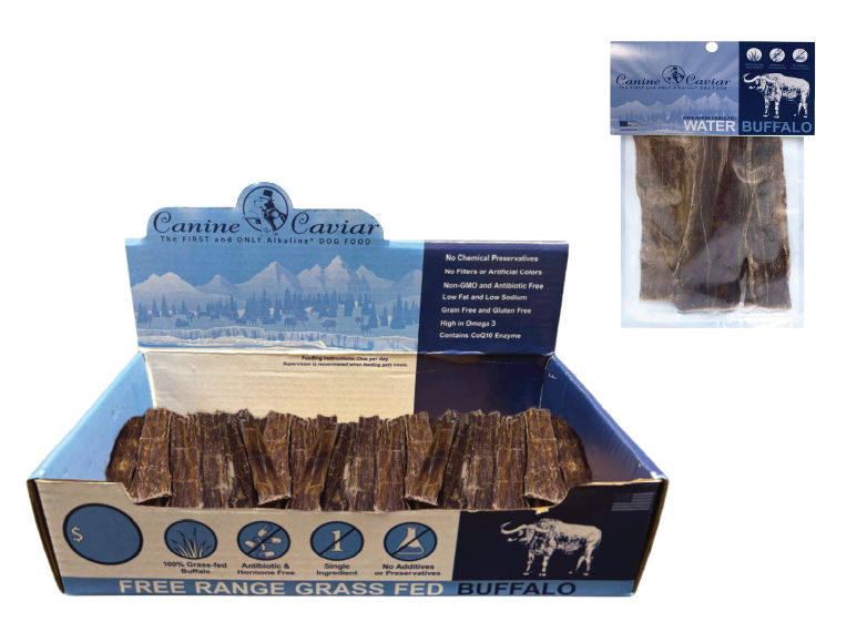 Canine Caviar Water Buffalo Jerky Flat