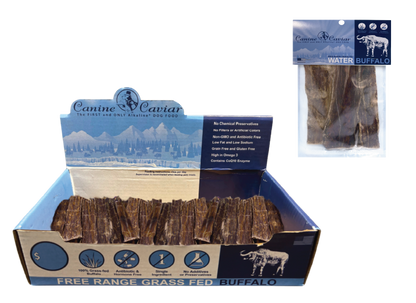 Canine Caviar Water Buffalo Jerky Flat