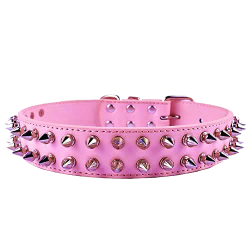 Spiked Collar 2 Row - Pink