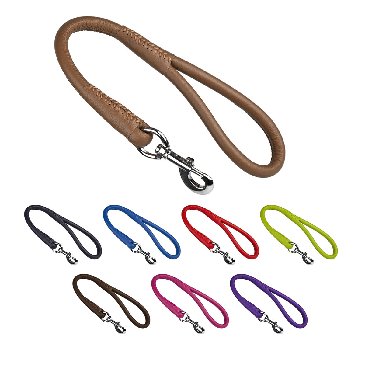 Soft Leather Round Traffic Lead
