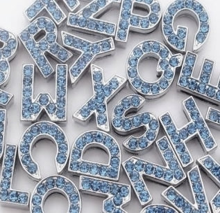 10 mm Slide Letters A-Z (10/pk) - Blue