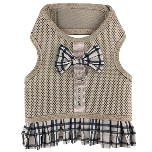 Harness Dress - Khaki Plaid