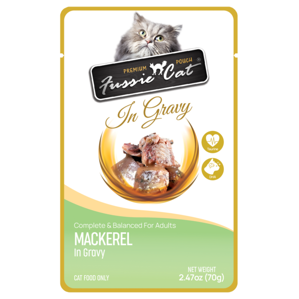 Fussie Cat Pouch Premium Mackerel in Gravy