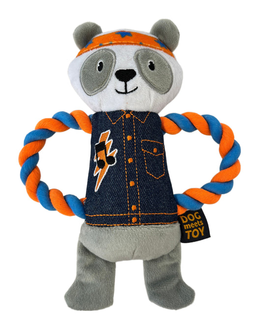 Dog Meets Toy 8.5 inch Music Panda Plush Dog Toy