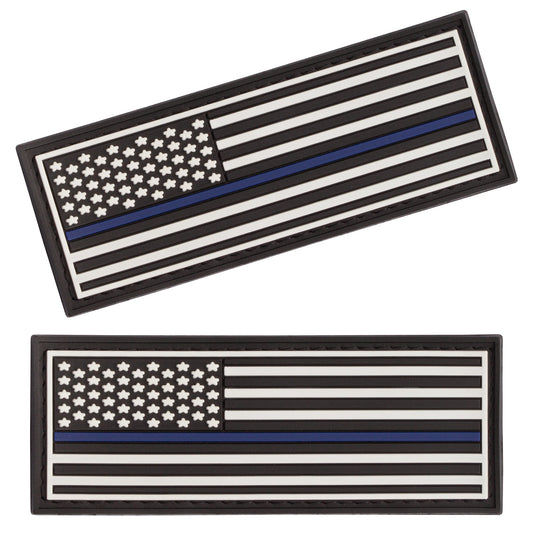 Dogline American Flag Thin Blue Line 3D Rubber Accessories