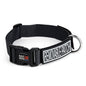 Omega Nylon Flat Dog Collar + Built-in Hook & Loop Fastener