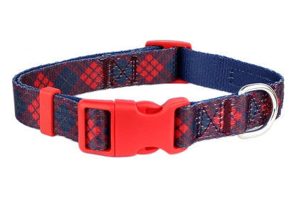 Scottish Plaid Collar - Red/Blue