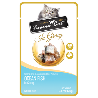 Fussie Cat Pouch Ocean Fish in Gravy