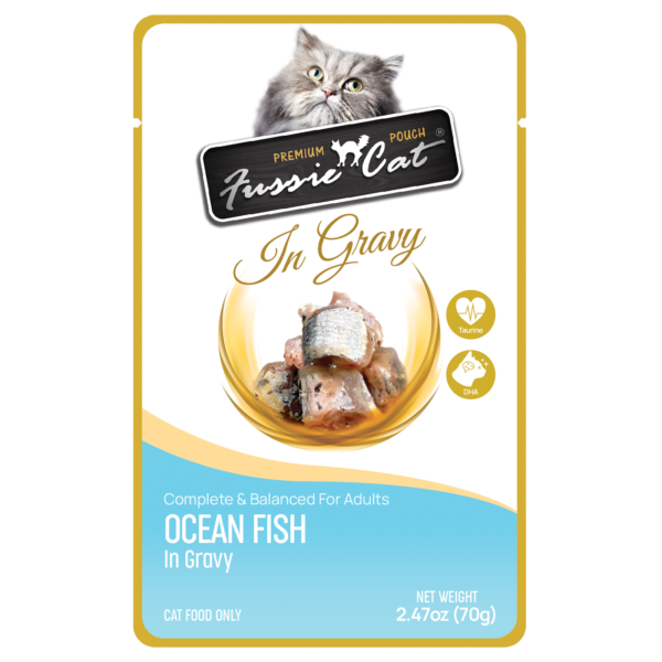Fussie Cat Pouch Premium Oceanfish in Gravy
