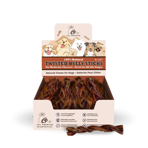 Cal Premium Twisted Bully Sticks 9-11in 15ct