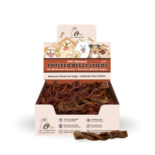 Cal Premium Twisted Bully Sticks 5-7in 20ct