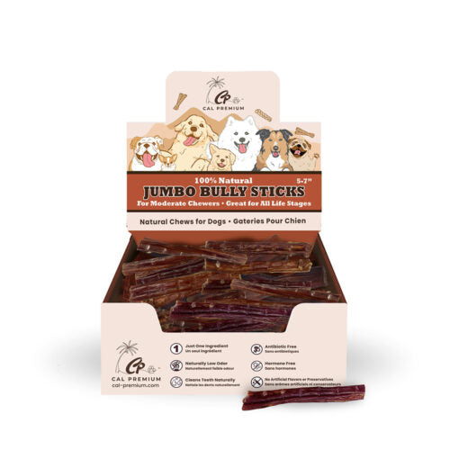 Cal Premium Jumbo Bully Sticks 5-7in 35ct