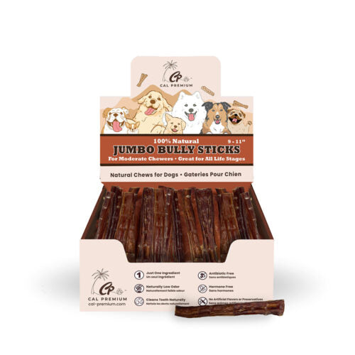 Cal Premium Jumbo Bully Sticks 9-11in 25ct