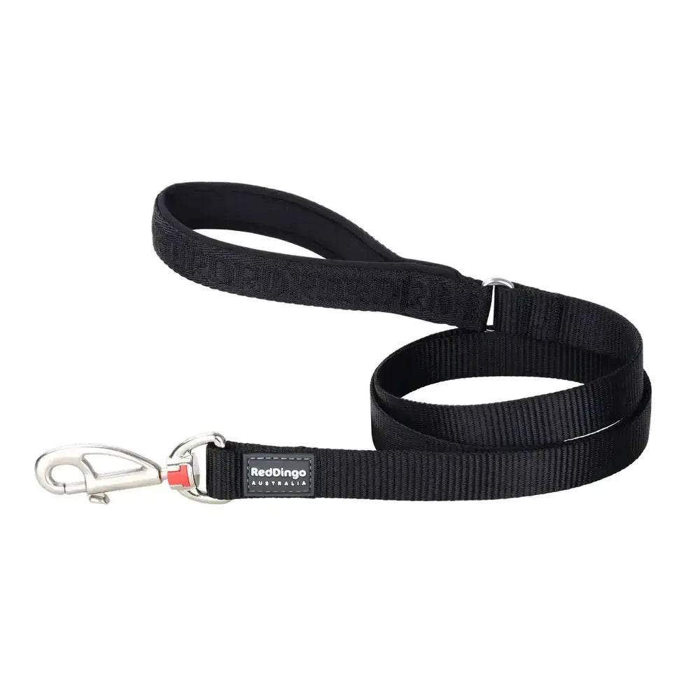 Dog Lead Embossed Black