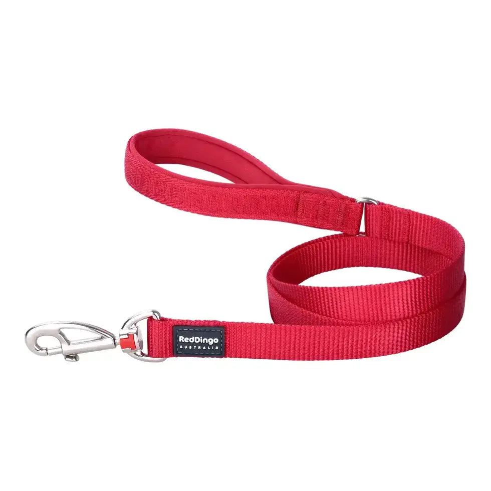Dog Lead Embossed Red