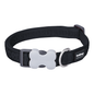 Padded Dog Collar Embossed Black